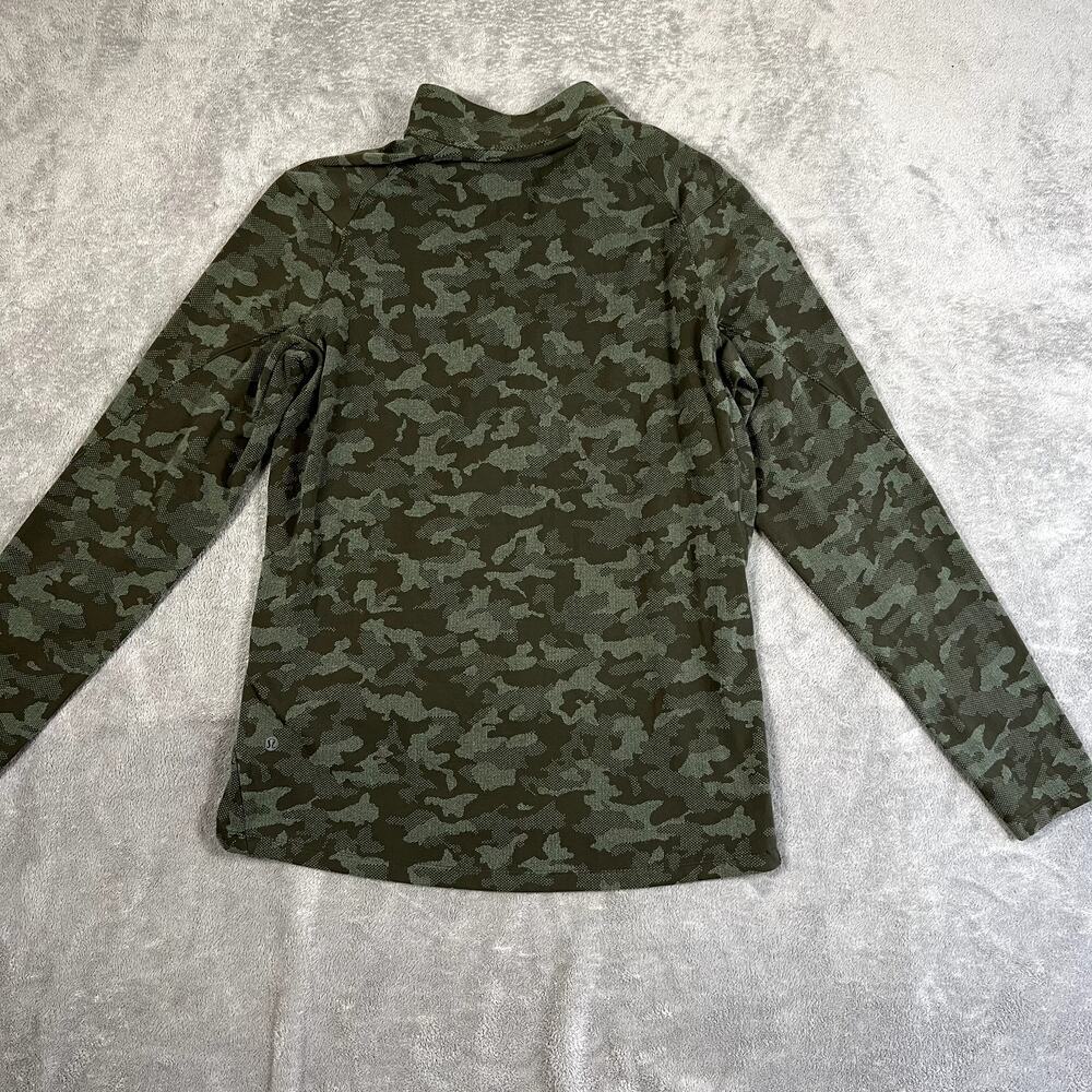 Lululemon‎ Men's L Camo Print Quarter Zip Jacket Performance Layers Outdoor